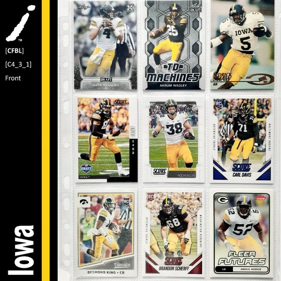 NCAA Other - Iowa Hawkeyes 9 Card Lot [CFBL] [C4_3_1]